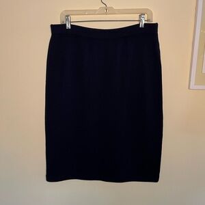 St. John Basics Navy Knit Skirt